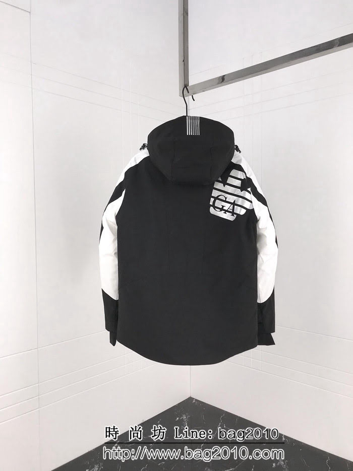 Amani阿瑪尼 高端系列 戶外功能性 男款黑色羽絨服 ydi2185